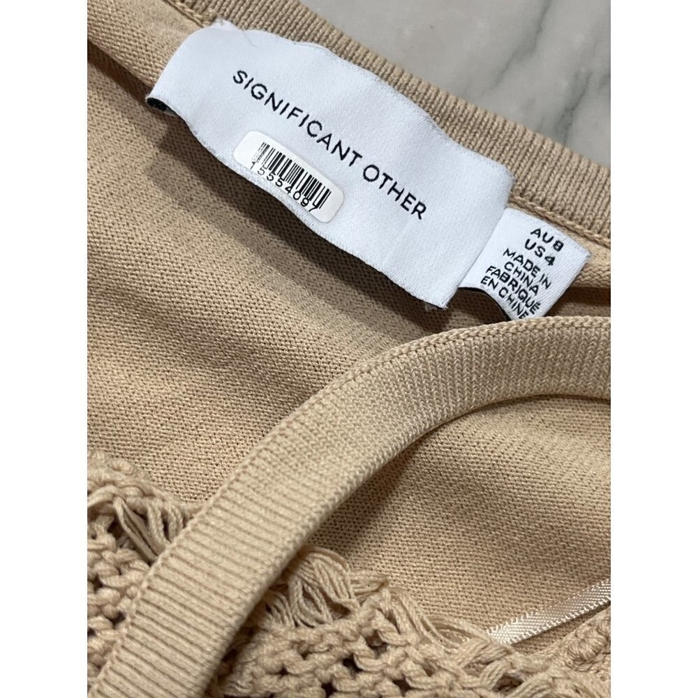 Significant Other Abby Knit Dress in Biscuit 4 Womens Bodycon Midi Cocktail - Picture 8 of 16